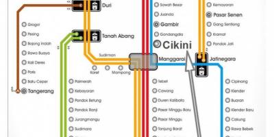 نقشه از ایستگاه قطار جاکارتا