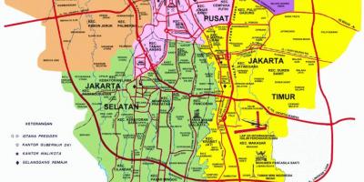 نقشه جاذبه های جاکارتا