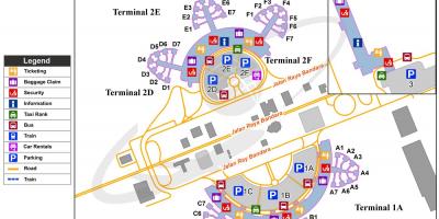 فرودگاه بین المللی جاکارتا نقشه