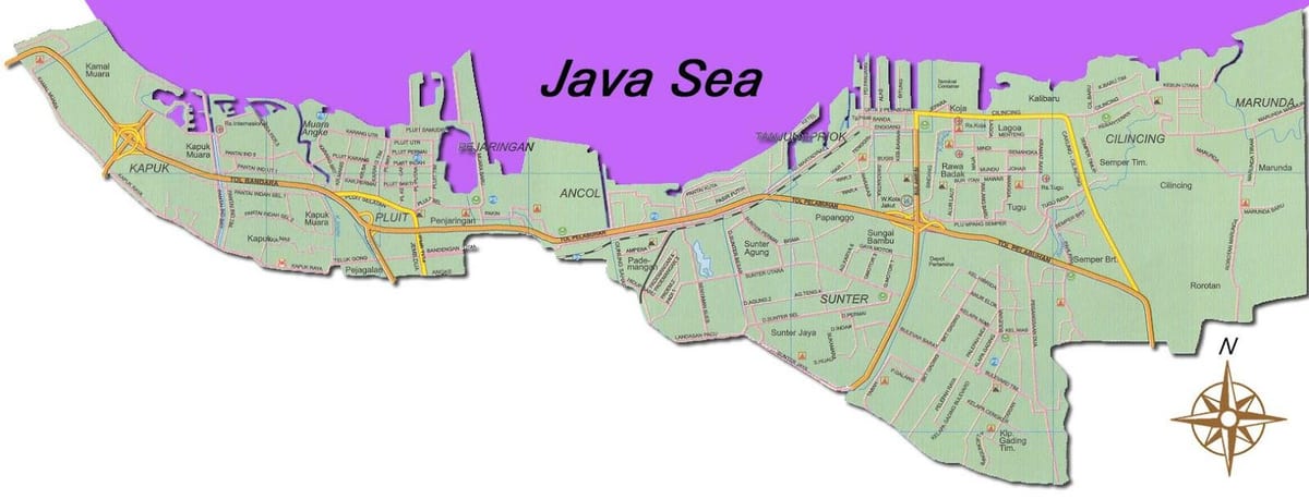 Jakarta utara نقشه