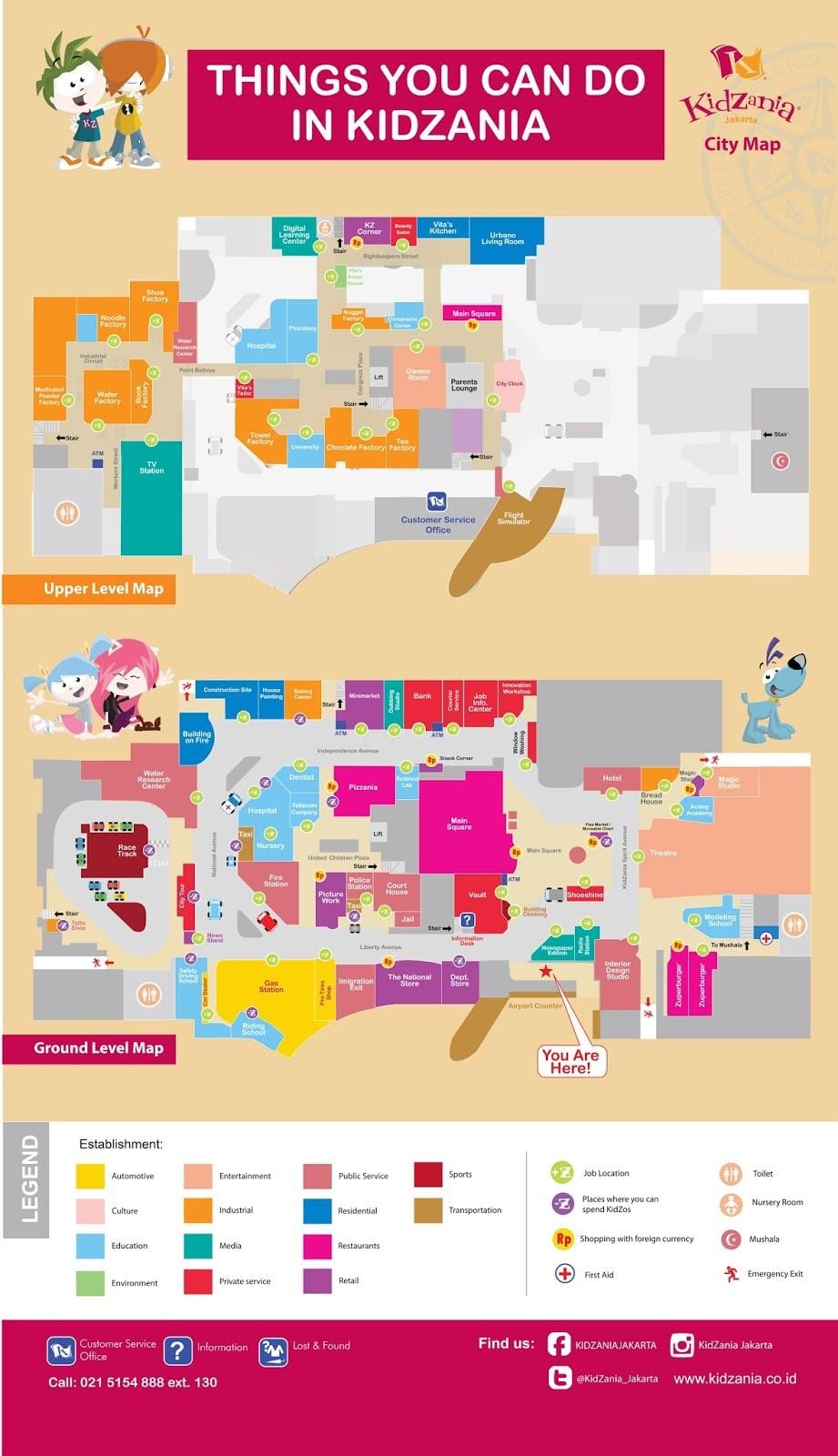 نقشه kidzania, Jakarta