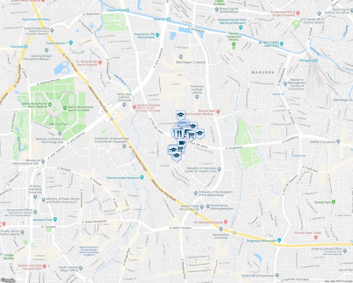 نقشه kuningan, Jakarta