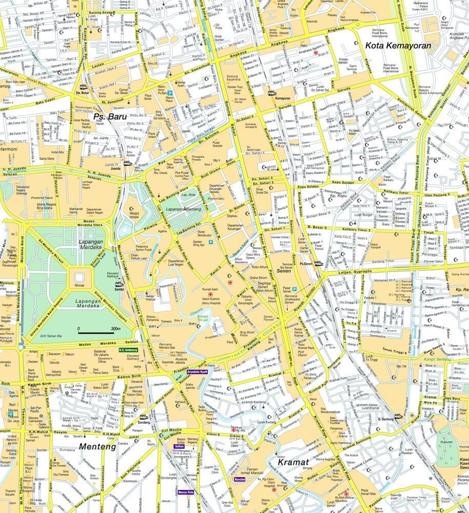 نقشه menteng جاکارتا