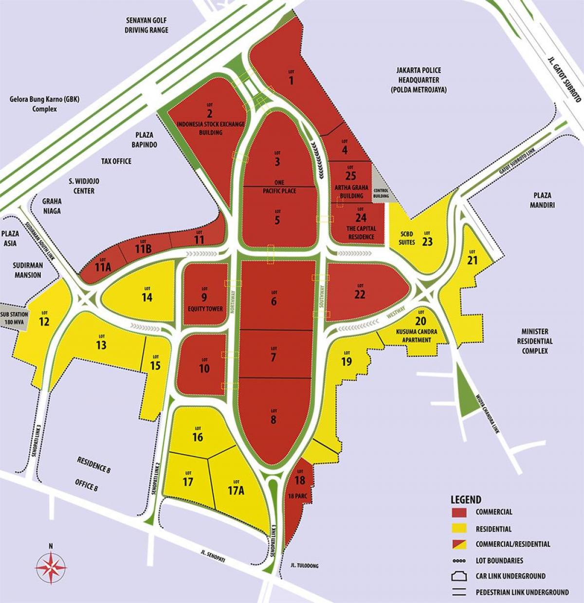نقشه scbd جاکارتا