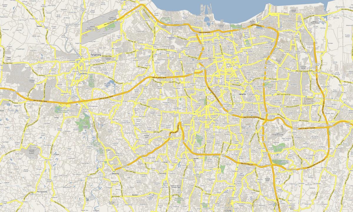 نقشه از جاکارتا جاده