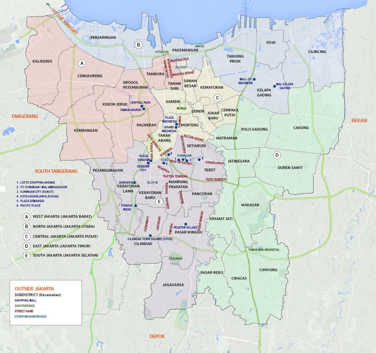 شهرستان پایتخت اندونزی نقشه