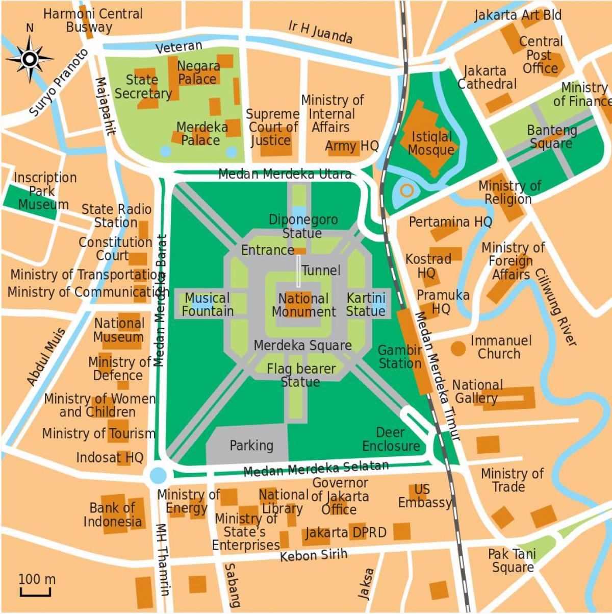 نقشه از دفتر جاکارتا