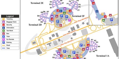 Soekarno hatta فرودگاه ترمینال 2 نقشه