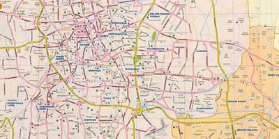 نقشه از جاکارتا خیابان