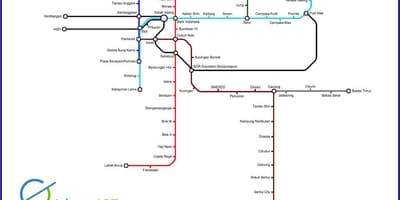 جاکارتا lrt نقشه