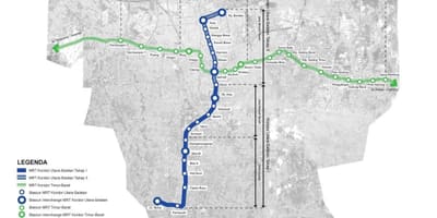 جاکارتا mrt نقشه مسیر